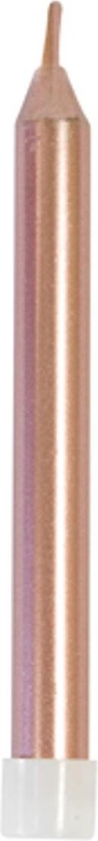 HOBI - 10 metallic roségouden verjaardagskaarsjes - Decoratie > Kaarsjes